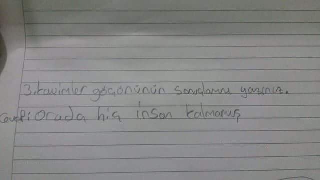 Öğrencilerin Sınav Sorularına Verdikleri Komik Cevaplar