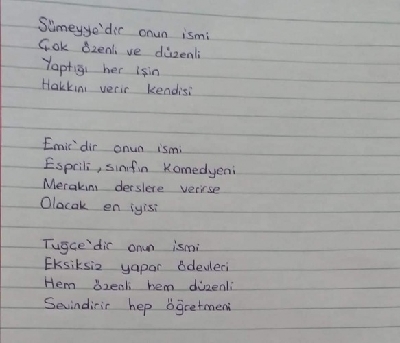 Ayşe Öğretmenin her öğrencisi için ayrı ayrı yazdığı karne manilerine hayran olacaksınız