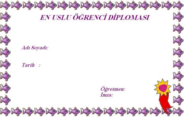 Öğrenciler İçin Çeşitli Başarı Belgeleri