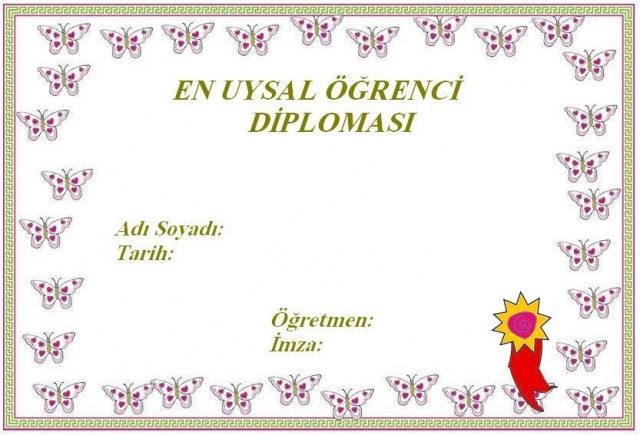Öğrenciler İçin Çeşitli Başarı Belgeleri