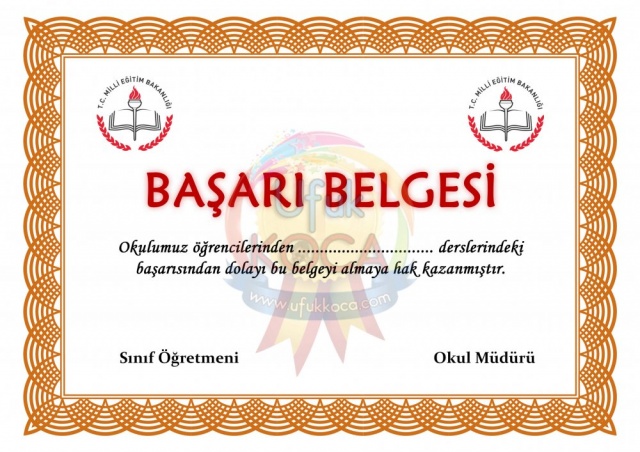 Öğrenciler İçin Çeşitli Başarı Belgeleri