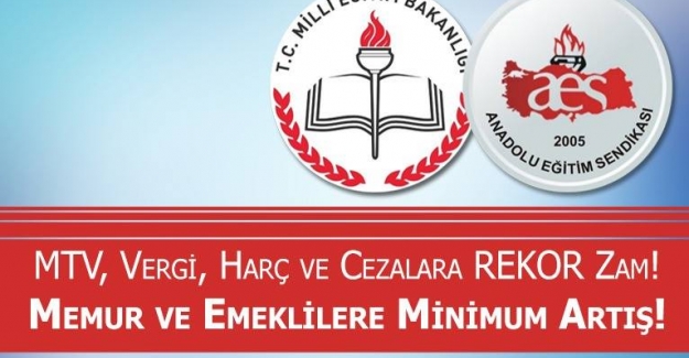 AES: 2019’da Tüm Vergilere Rekor Zam Yapılırken Memur ve Emeklilere Artış En Alt Seviyede