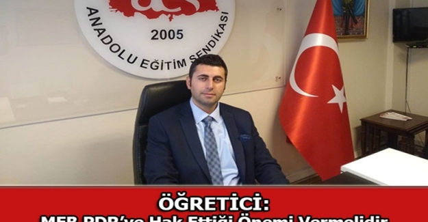 Milli Eğitim Bakanlığı PDR'ye Hak Ettiği Önemi Vermeli