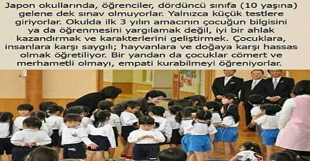 Dünya üzerinde eğitim felsefesi ahlak olan tek ülke Japon'lar Japon'larda yalan yok 