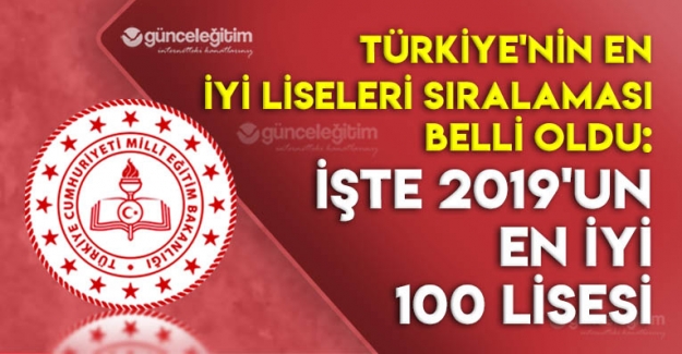 Türkiye'nin En Başarılı 100 Lisesi Belli Oldu: İşte 2025 En İyi Liseleri