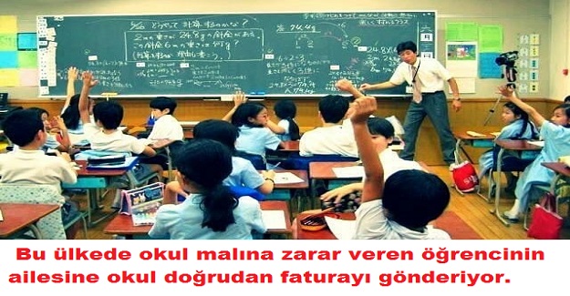 Bu ülkede okul malına zarar veren öğrencinin ailesine okul doğrudan faturayı gönderiyor.