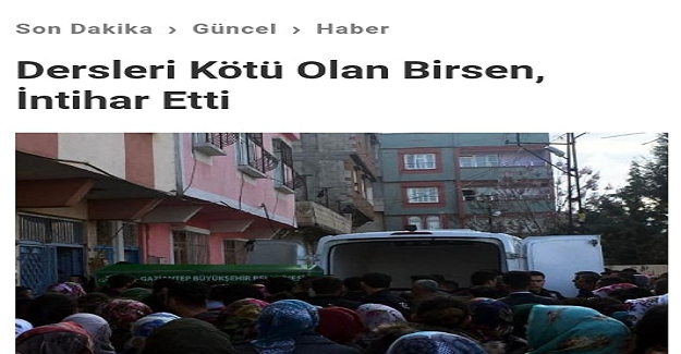Dersleri Kötü Olan 7. Sınıf Öğrencisi İntihar Etti