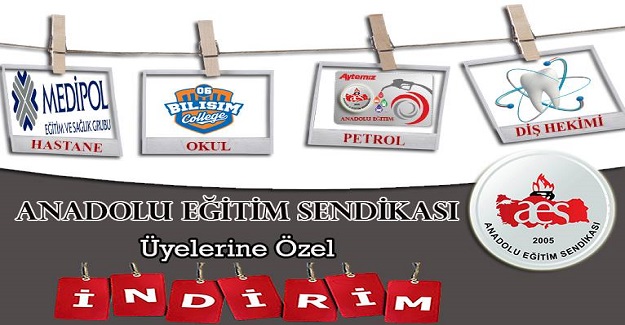 ÜYELERİMİZE ÖZEL İNDİRİM ANLAŞMALARI YAPILMIŞTIR
