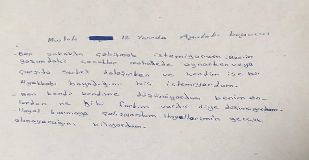 12 yaşındaki ayakkabı boyacısı çocuğa 'Ne istersin, hayallerini yaz' demişler...