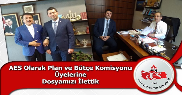 AES Olarak Plan ve Bütçe Komisyonu Üyelerine Dosyamızı İlettik