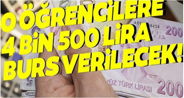 Bakan Açıkladı: Bu Öğrencilere 4 Bin 500 Lira Verilecek