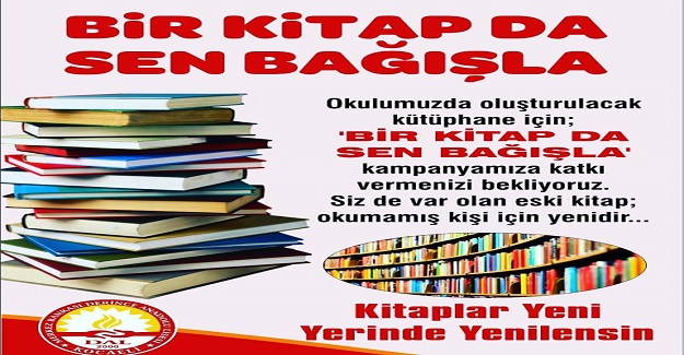 Okulumuzun fiziki anlamda yenilenen kütüphanesinin sıra geldi içini zenginleştirmeye