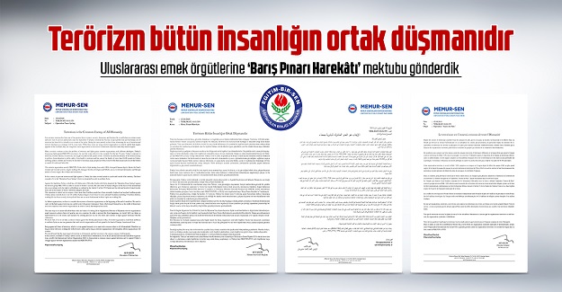 Uluslararası emek örgütlerine 'Barış Pınarı Harekâtı' mektubu gönderdik