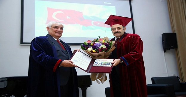 YÖK BAŞKANI SARAÇ'A AZERBAYCAN'DA FAHRİ DOKTORA UNVANI VERİLDİ