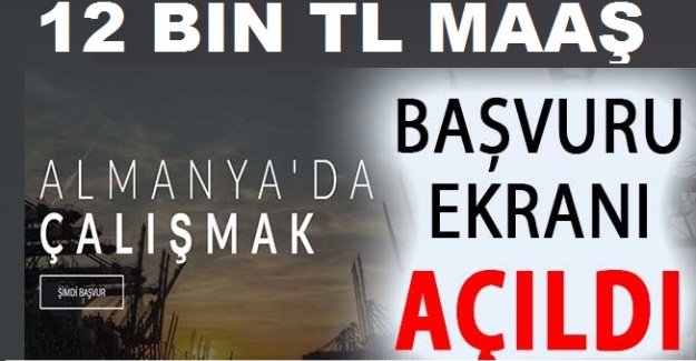 Almanya 10 Bin İşçi Alımı Başvuru Formu 2019 (TIKLA BAŞVUR)