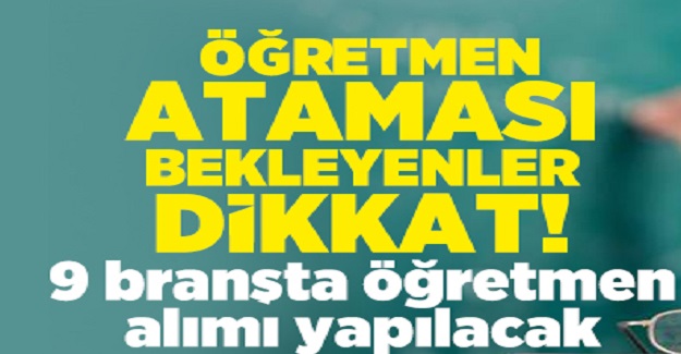 Atama Bekleyen Öğretmenler Dikkat! İŞKUR Üzerinden 9 Branşta Öğretmen Alımı Yapılıyor