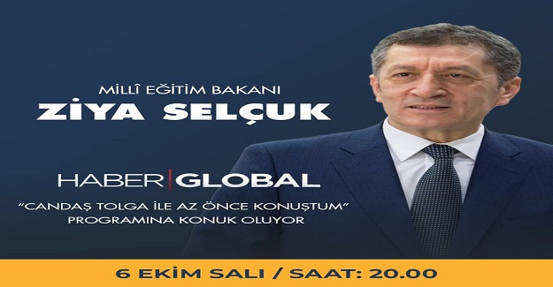 Bakan Ziya Selçuk Bu Akşam Saat 20:00'da Haber Global Canlı Yayınında