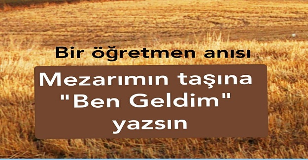 Bir Öğretmenin Anısı