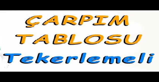 Çocuklar İçin Tekerlemeli Çarpım Tablosu