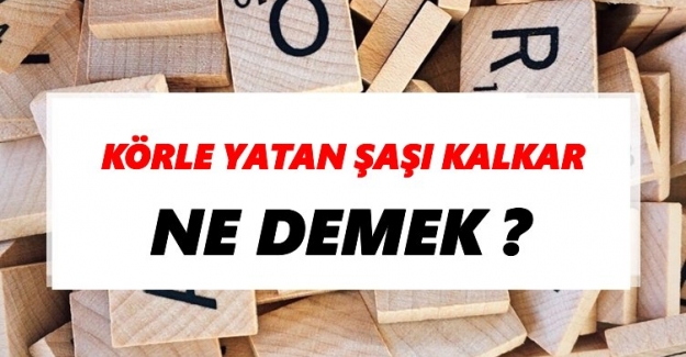 Körle Yatan Şaşı Kalkar Atasözü İle İlgili Bilgi