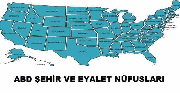 Amerika Birleşik Devletleri Eyalet ve Şehir Nüfusları 2022