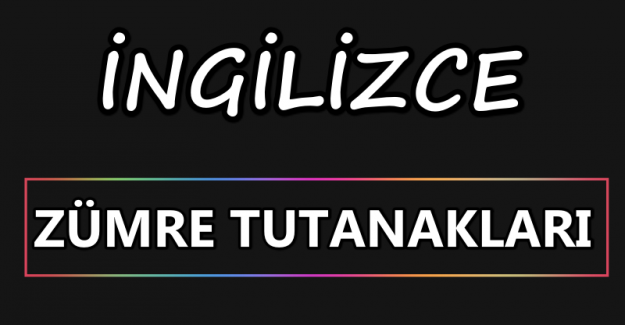 İNGİLİZCE ZÜMRE TOPLANTI TUTANAĞI