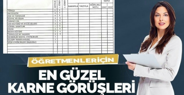 Karne Görüşleri, Öğretmen Karne Görüşü Örnekleri 2023
