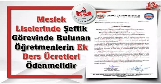 O Öğretmenlerin Ek Ders Ücretleri Ödenecek