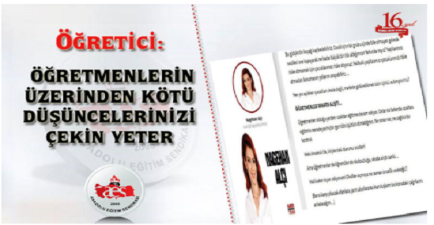 ÖĞRETMENLERİN ÜZERİNDEN KÖTÜ DÜŞÜNCELERİNİZİ ÇEKİN YETER