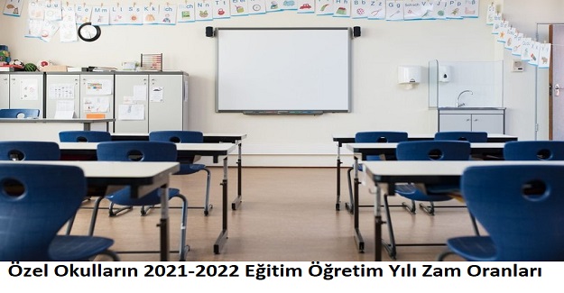 Özel Okulların 2021-2022 Eğitim Öğretim Yılı Zam Oranları