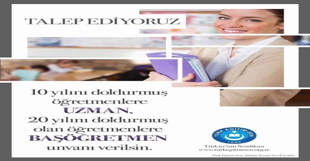Yıllardır devam eden Öğretmenlik Kariyer Basamakları mağduriyeti artık bitirilmelidir.