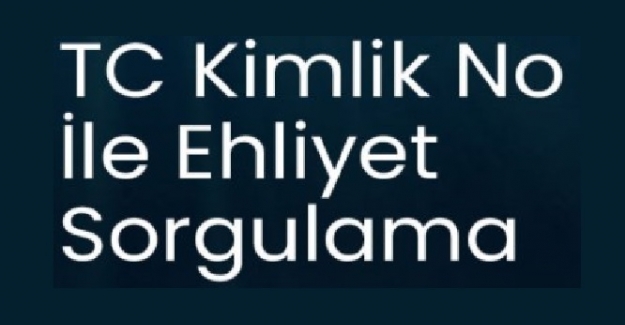 TC Kimlik Numarası ile Ehliyet Sorgulama Nasıl Yapılır?