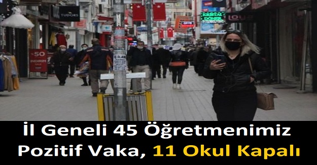 İl Milli Eğitim Müdürü Açıkladı: İl Geneli 45 Öğretmenimiz Pozitif Vaka, 11 Okul Kapalı