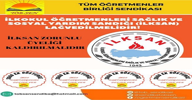 İLKOKUL ÖĞRETMENLERİ SAĞLIK VE SOSYAL YARDIM SANDIĞI (İLKSAN) LAĞVEDİLMELİDİR! 