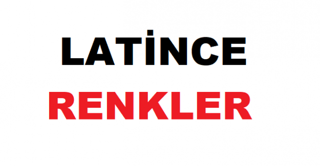 LATİNCEDE RENKLER – COULEURS EN LATIN