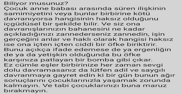 Lütfen hem kadına hem erkeğe hem de çocuğa şiddete son.