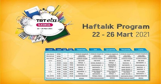 TRT EBA’da Haftanın Programı