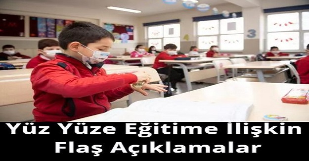 Bakan Ziya Selçuk'tan Yüz Yüze Eğitime İlişkin Flaş Açıklamalar