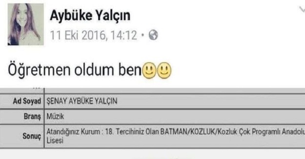 Şehit Öğretmen Şenay Aybüke Yalçın'ın Ölüm Yıldönümü