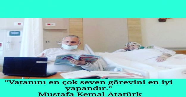 Sınıf Öğretmeni Hastane Odasında Derslere Katıldı