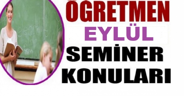 İlkokul Öğretmen Seminer Konuları