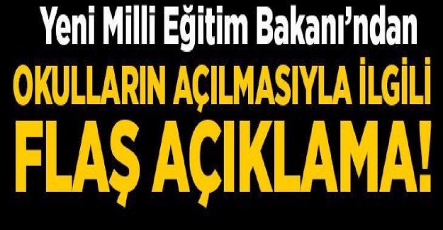 Yeni Milli Eğitim Bakanı Mahmut Özer'den Flaş Yüz Yüze Eğitim Açıklaması