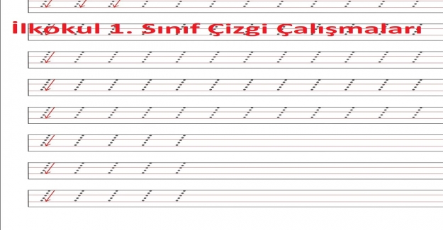 İlkokul 1. Sınıf Çizgi Çalışmaları