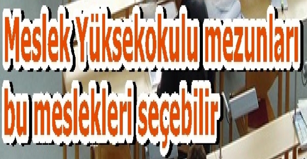 Meslek Yüksekokulu Mezunlarının Seçebileceği Meslekler?