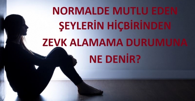 Normalde Mutlu Eden Şeylerin Hiçbirinden Zevk Alamama Durumuna Ne Denir?