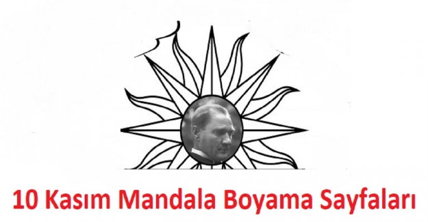 10 Kasım Mandala Boyama Sayfaları