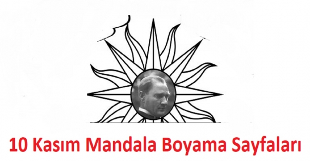10 Kasım Mandala Boyama Sayfaları