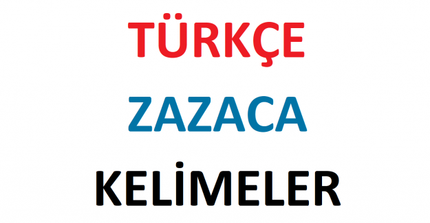 Türkçe Zazaca Kelimeler