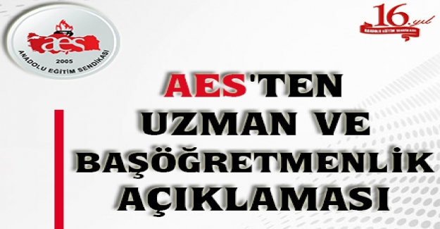 UZMAN VE BAŞÖĞRETMENLİK AÇIKLAMASI