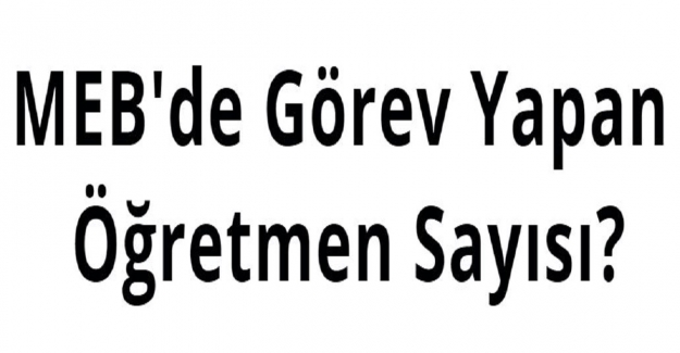 MEB'de Görev Yapan Öğretmen Sayısı?